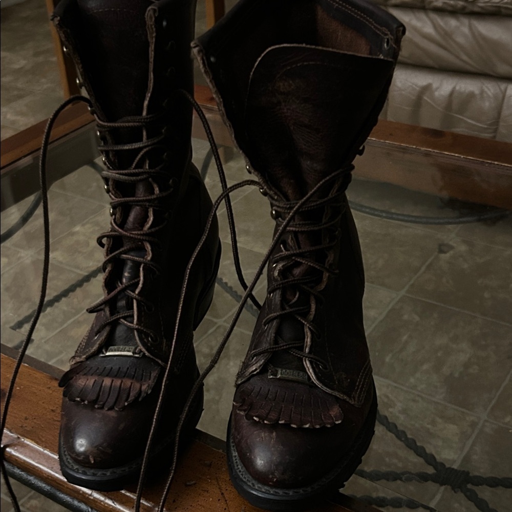 Double H Dark Brown Combat Boots